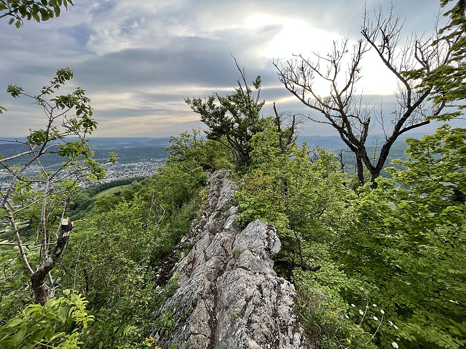 Blick vom Grat über das Tal